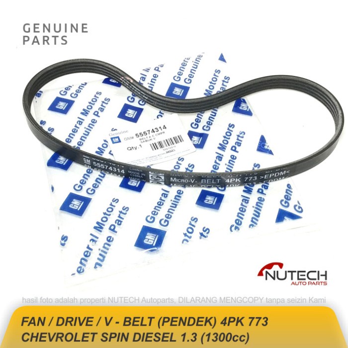 Fan Drive Belt Chevrolet Spin 1.3 Diesel 4Pk 773 4Pk773 Pendek Ori Gm Kode 231
