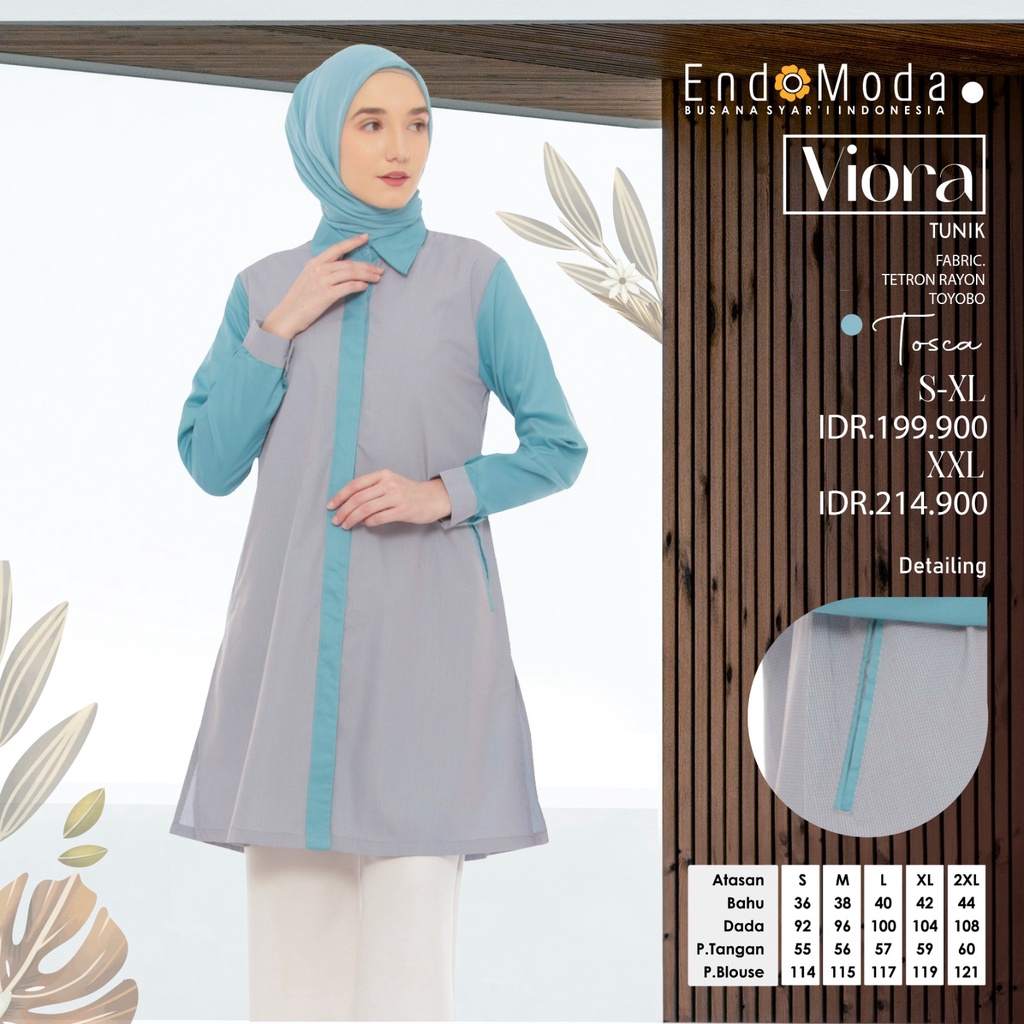 SLE TUNIK VIORA ENDOMODA - ATASAN WANITA MUSLIMAH