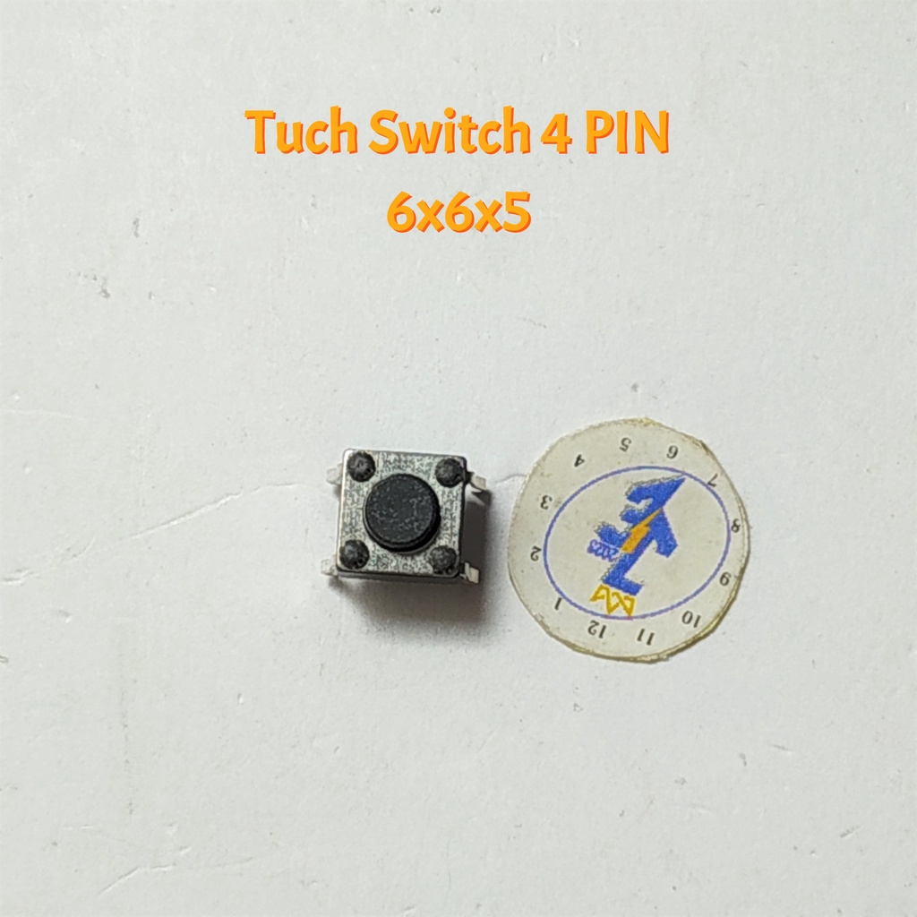 (10 PCS) Tuch Switch 4 PIN 6x6x5 | Push Button Switch 6x6x5 mm 4 PIN TACTILE SWITCH