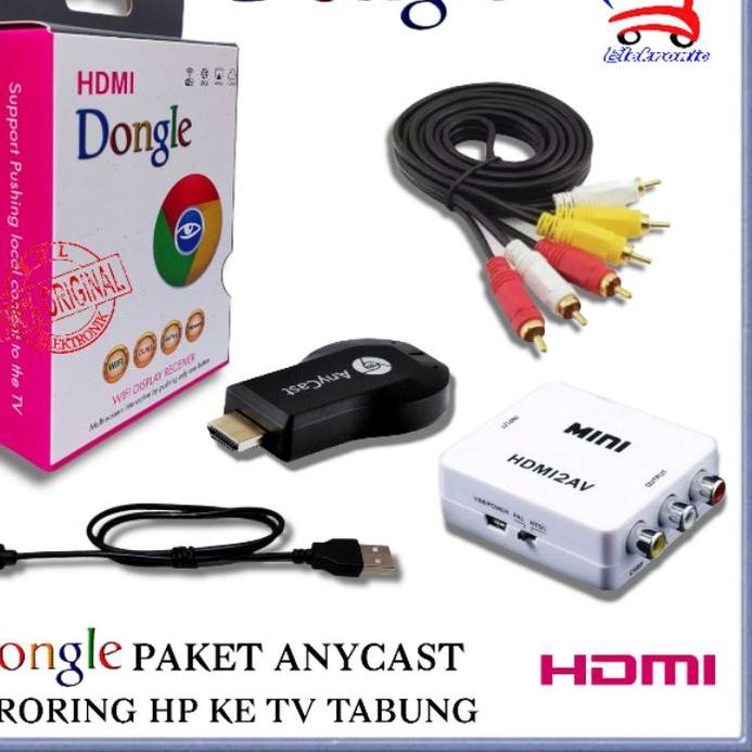 ♚ PAKET ANYCAST / ANYCAST DONGLE PAKET KE TV TABUNG / HDMI DISPLAY RECIVER TV EZCAST / PAKET ANYCAST