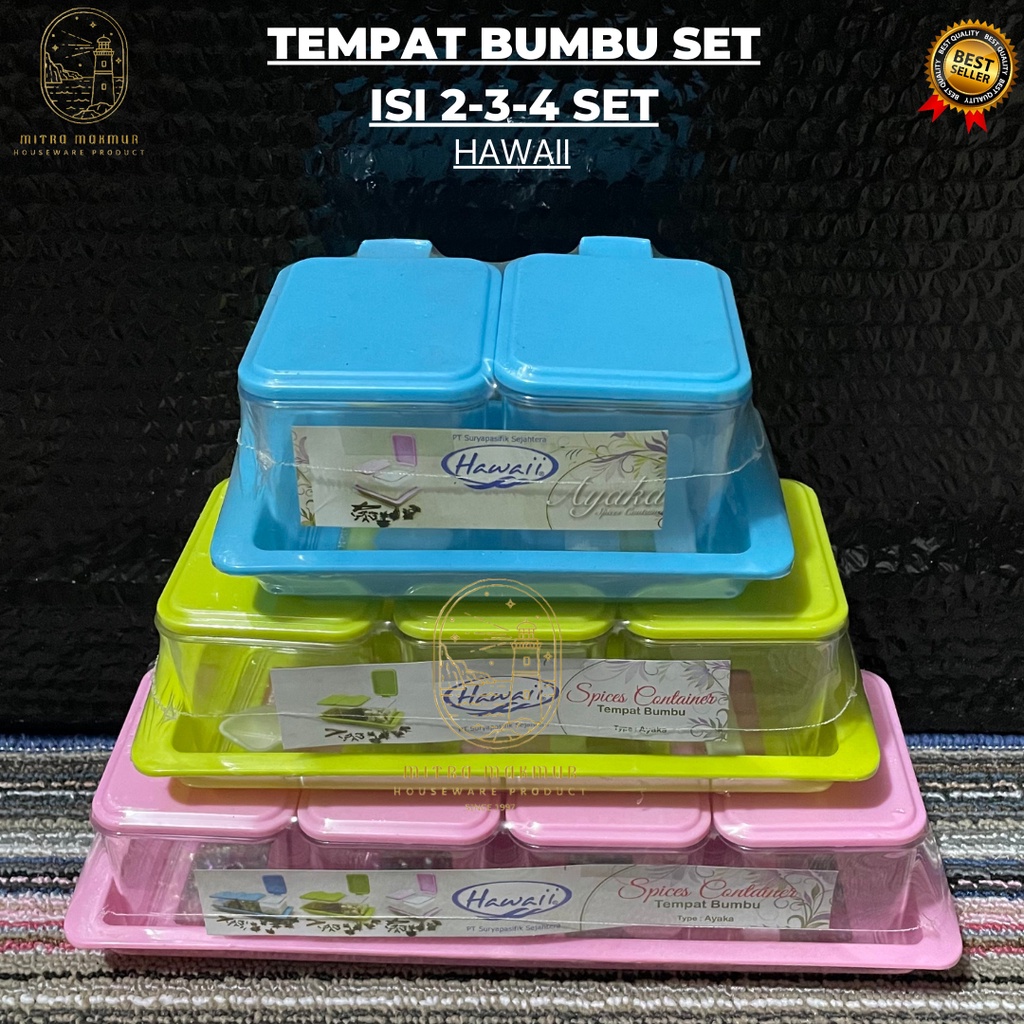 SALE!! TEMPAT BUMBU SET AYAKA HAWAII / TEMPAT BUMBU 2-3-4 SET / WADAH BUMBU