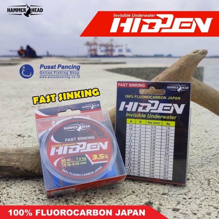 HAMMERHEAD HIDDEN 50M 100 % FLUOROCARBON LEADER