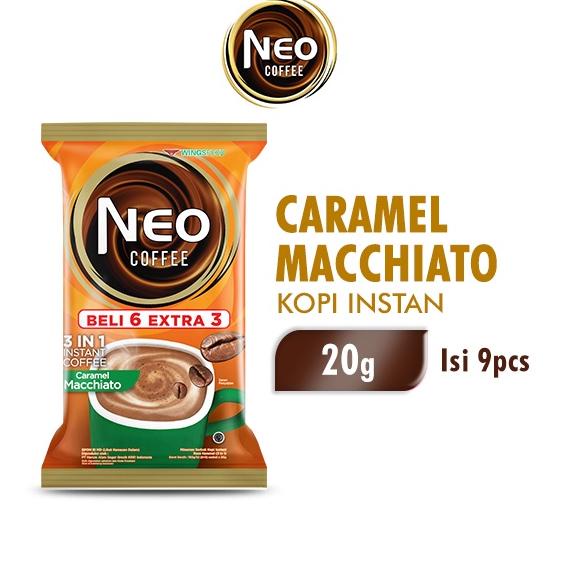 

>XG34448< Neo Coffee Kopi Instan Caramel Machiato 20 gr x 9 (Isi 6+3)