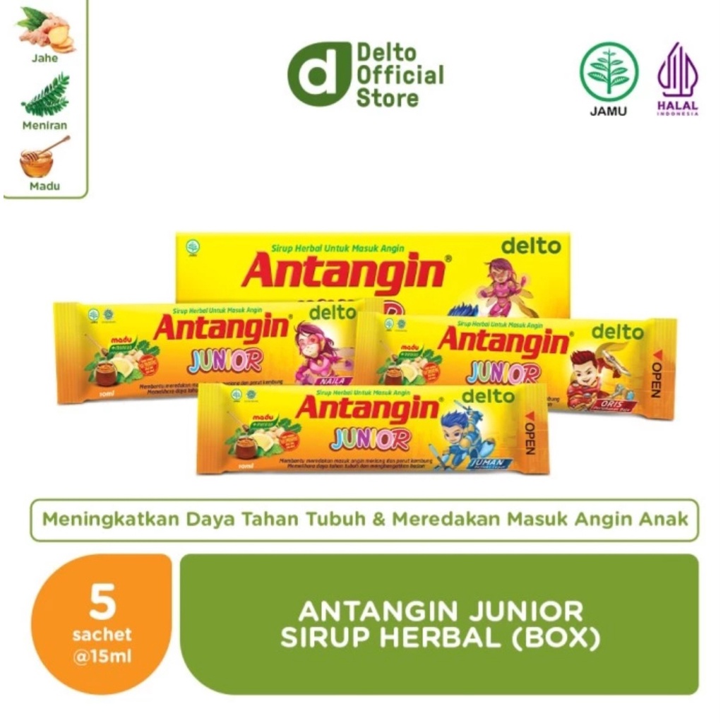 

Antangin Junior Box Isi 5 Sachet / Mengatasi masuk angin