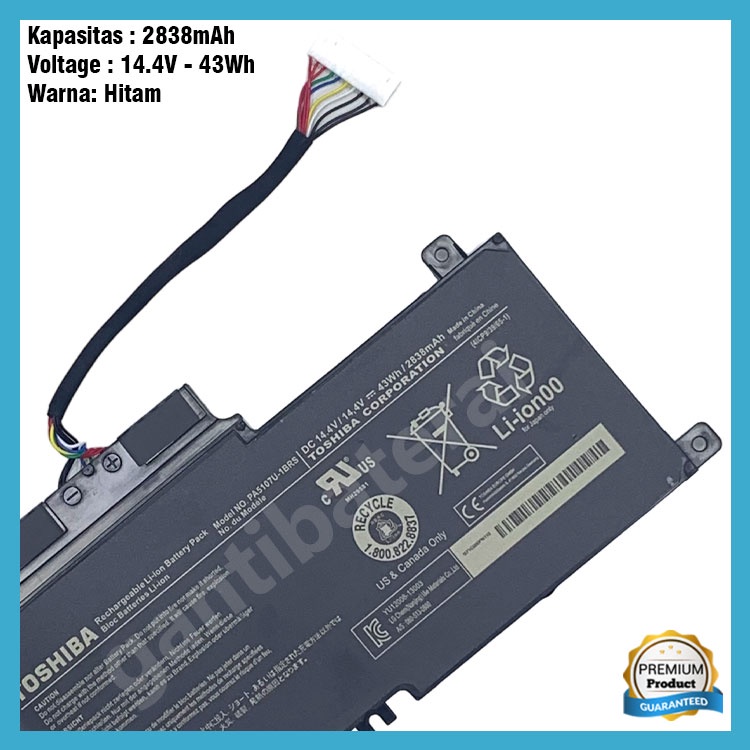 Baterai Toshiba Satellite L40-A L40D-A L45-A L40T-A L45D-A L45T-A PA5107