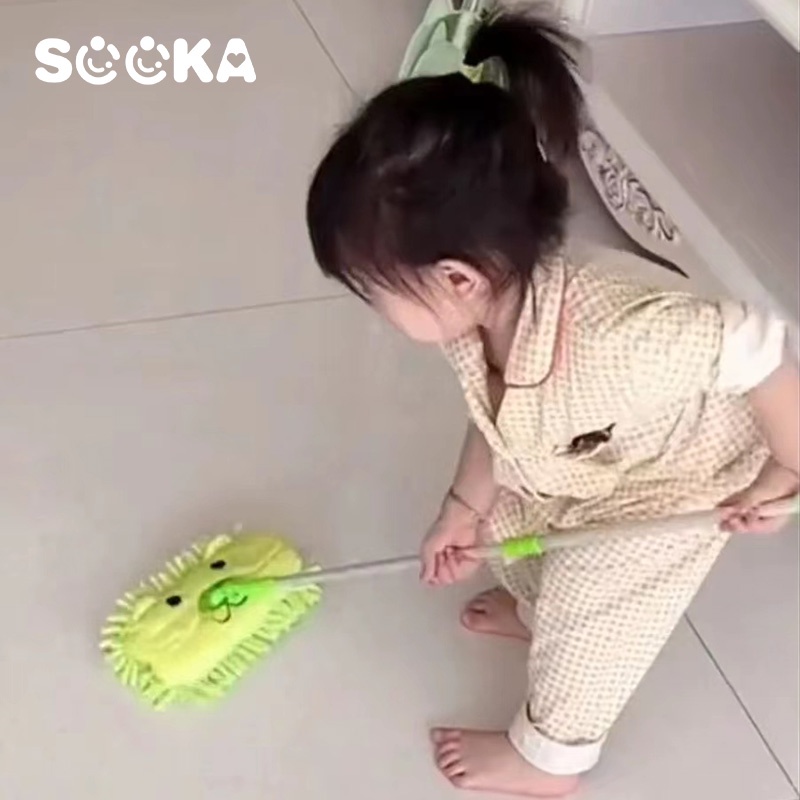 SOOKA Cleaning Tools Pel lantai Dengan Bahan Microfiber Model Kartun Cute Lucu Untuk Anak Melakukan Pekerjaan Rumah Tangga SK-AFC1100