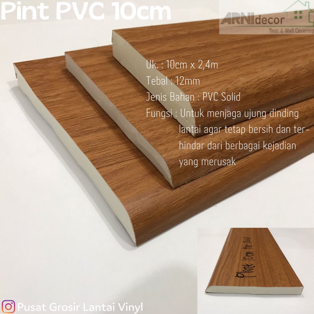 Plin Lantai PVC / Lis Tembok / Lis dinding /Lis vinyl pvc / Lis parket 10cm