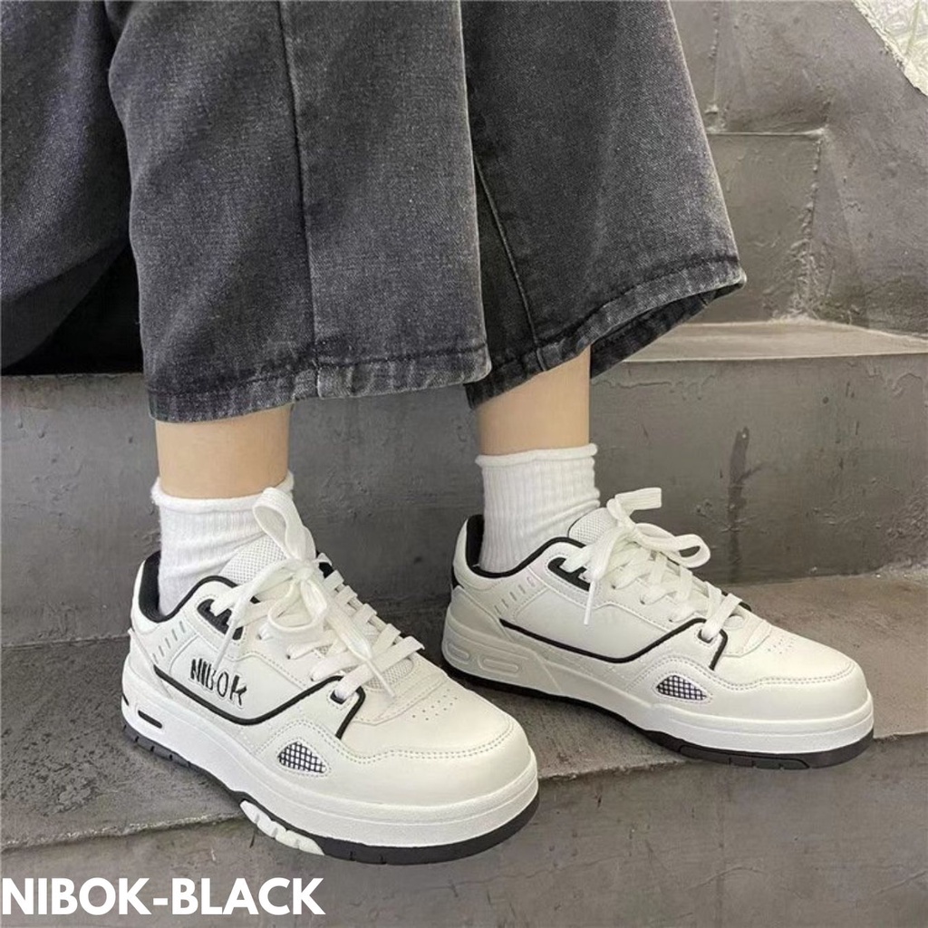 SEPATU SNEAKERS WANITA MODEL FASHIONABLE BERTALI COMFY WEAR BAHAN PU IMPORT NIBOK