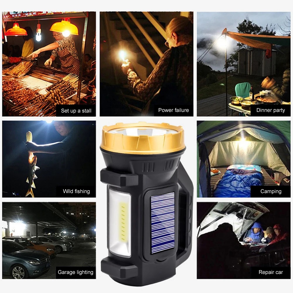 Senter LED Super Terang 80W Tahan air High Power USB Rechargeable Multifungsi lampu Waterproof Power Bank