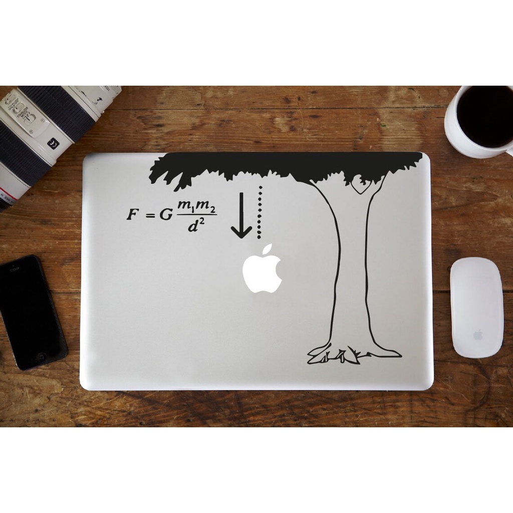 Stiker Newton's Apple - Laptop Decal Macbook Sticker