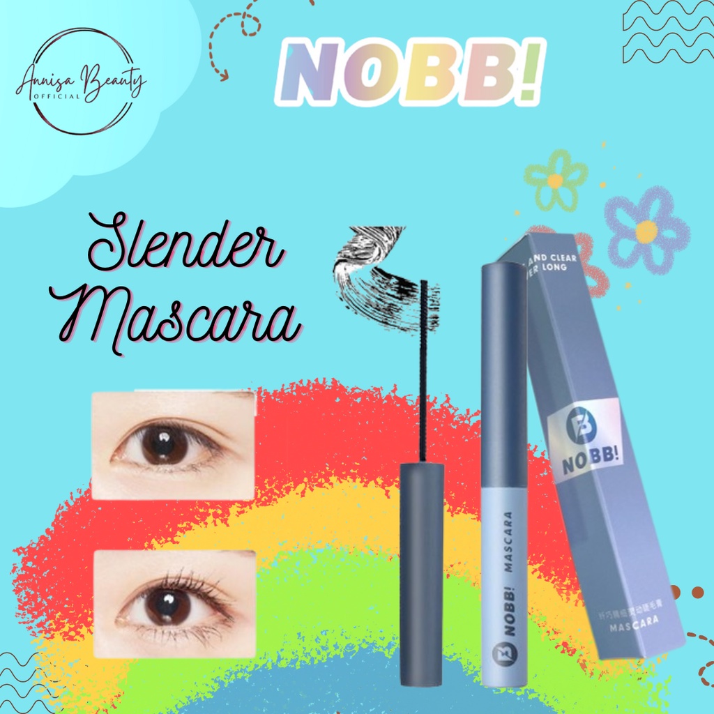 [BPOM][100%ORI&amp;READY]NOBB！Slender Mascara Waterproof Long Lasting Curl Black Eyelash Maskara N3101