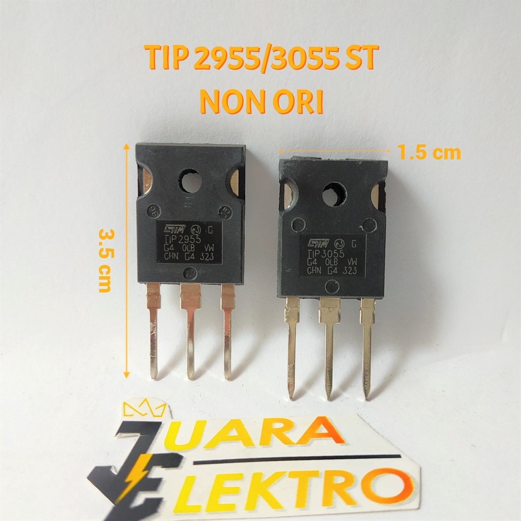 Transistor TIP 2955/3055 ST NON ORI | (TR) Transistor TIP 2955/3055 ST NON ORI (1 SET)