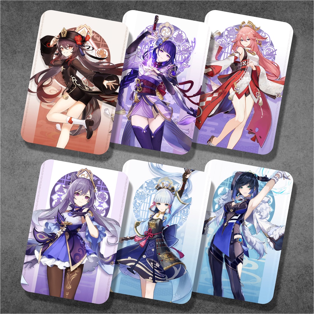 Koleksi Photocard / Kartu Anime Game Genshin Impact A1 - Ayaka Diluc Eula Ganyu HuTao Jean Kazuha Keqing Klee Kokomi Nahida Nilou Shogun Tartaglia Venti Xiao Yae Miko Yelan Yomiya Zhongli