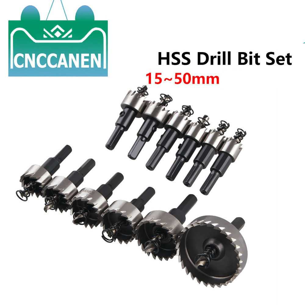 (BISA COD) FTIHSHP CNCCANEN Mata Bor HSS Hole Saw Bit Set 12 PCS - GJ0105