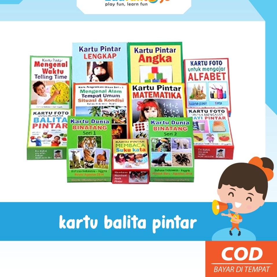 Jangan Sampai Kehabisan❄️ [EFT] KARTU BALITA PINTAR flashcard gambar asli laminating/ bilingual/ bah