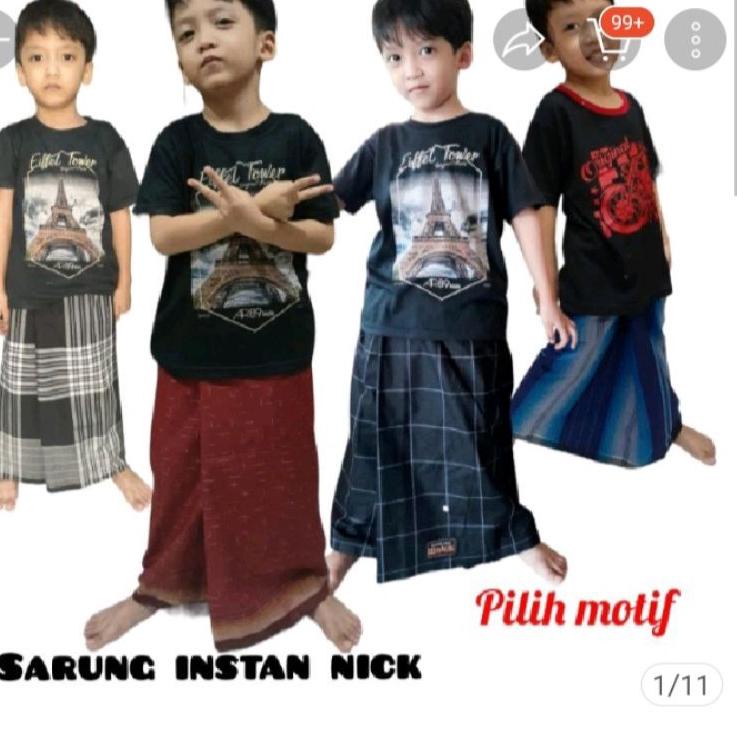 SKW.02Ma23e • SARUNG INSTAN ANAK, TERMURAH, REMAJA, LAKI-LAKI COWOK, TANPA KARAKTER,KADO ULANG TAHUN