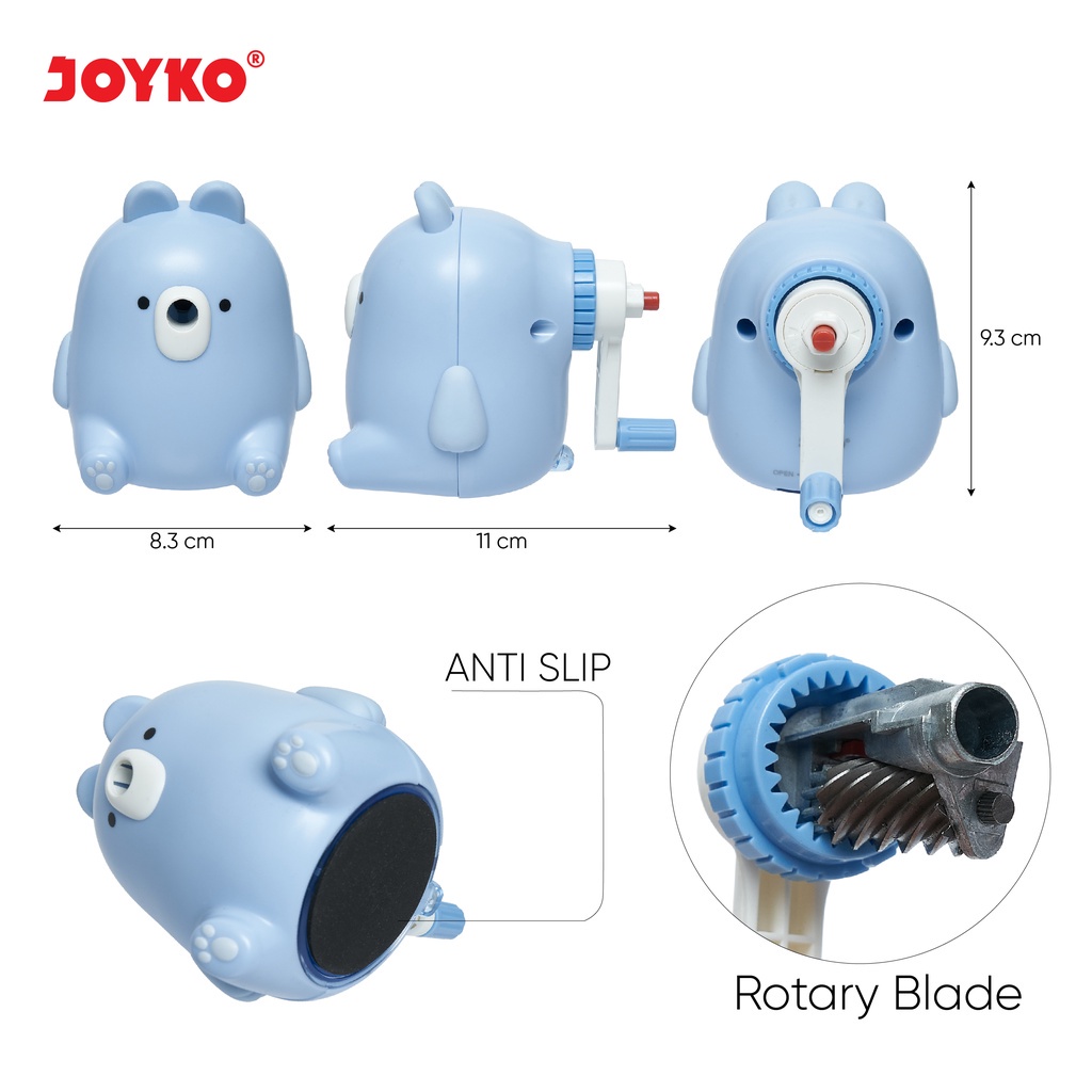 Rautan Meja Joyko A-164CO Beruang Rautan Serutan Sharpener Beruang Bear