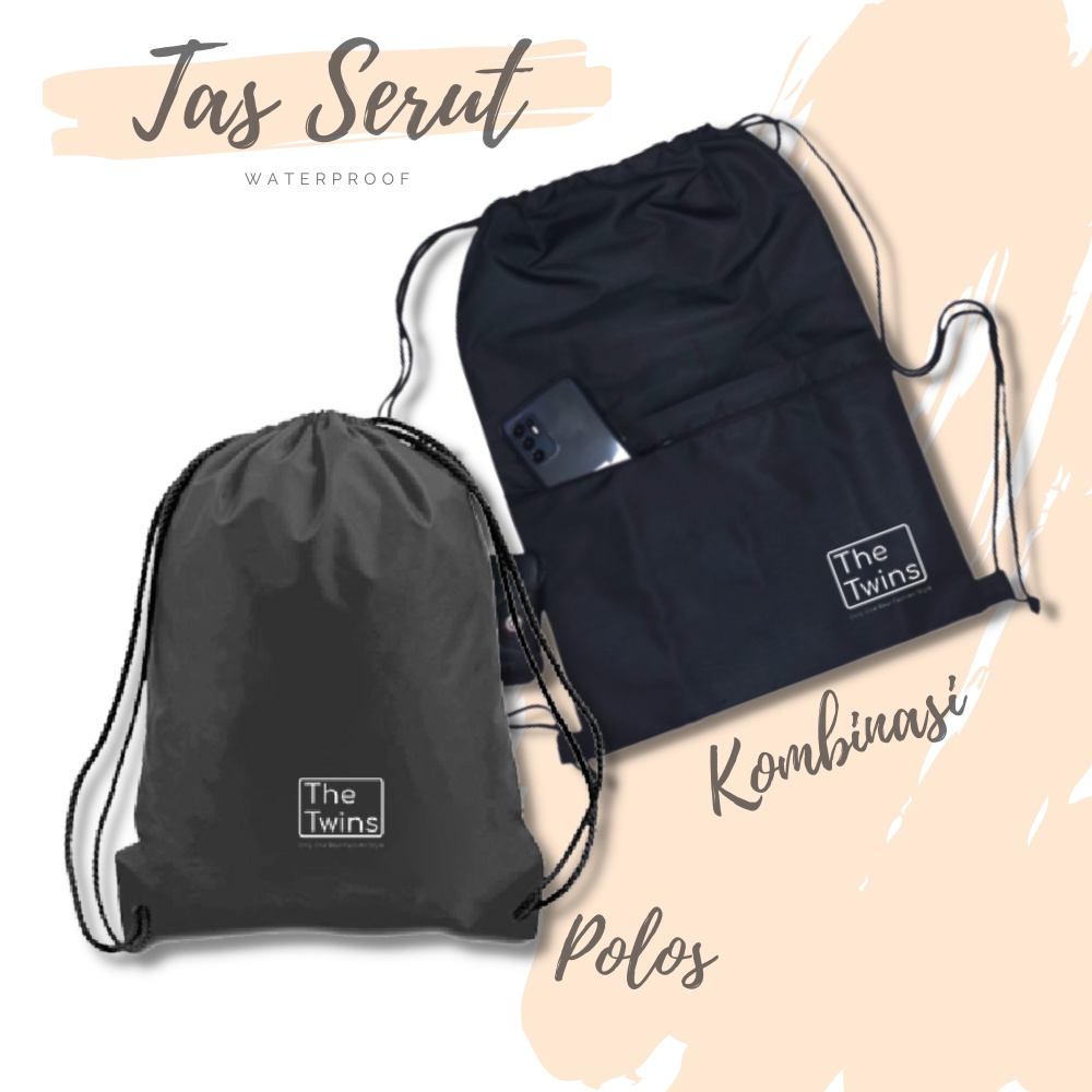 Tas Hampers Ransel Serut Taslan Running String Bag