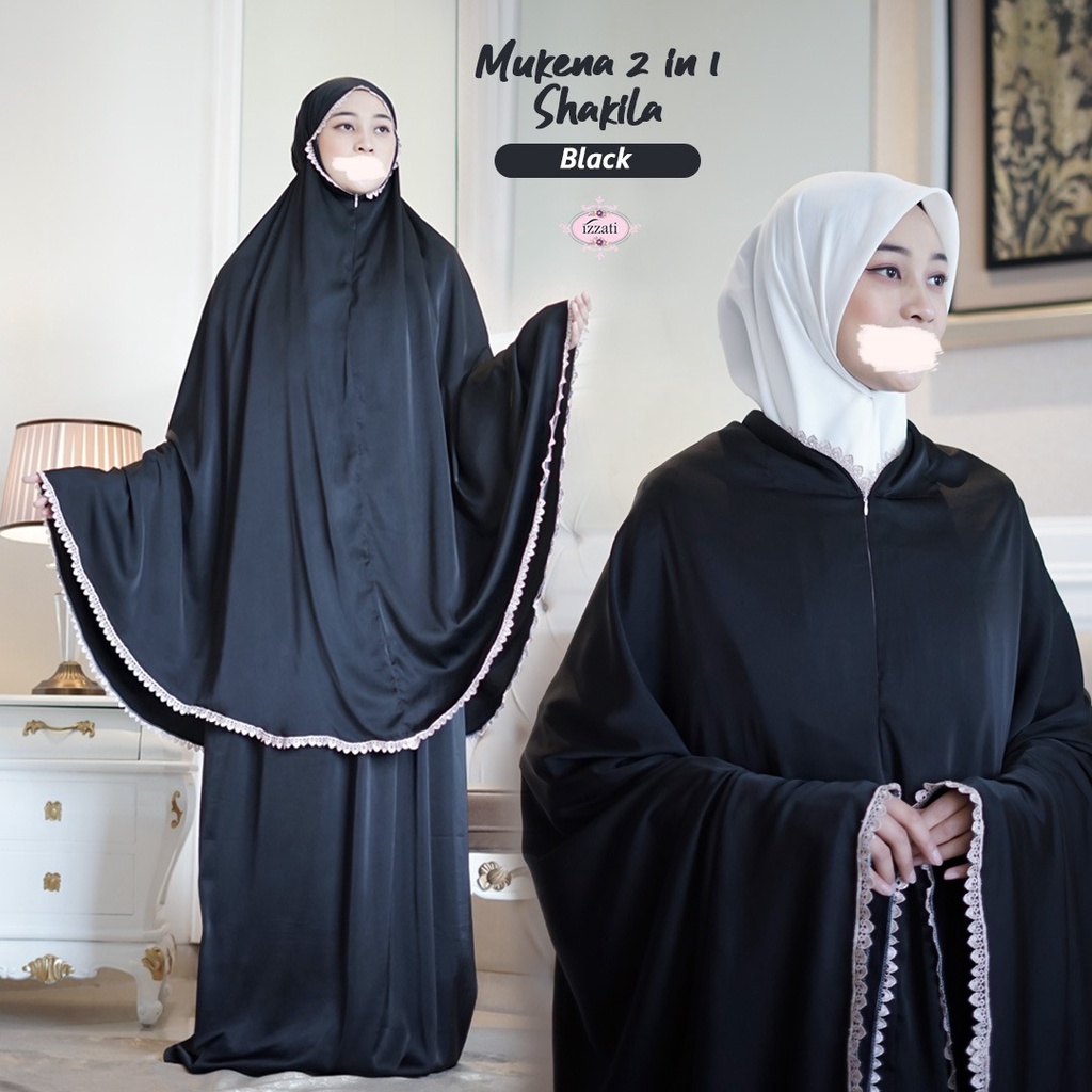Mukena Shakilla Dewasa silky 2in 1 By Izzati