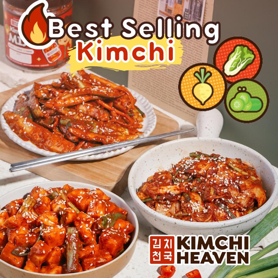 

☝ 400g Fresh Korean Kimchi in Jar Halal (Sawi / Lobak /Timun / Mix) ☄