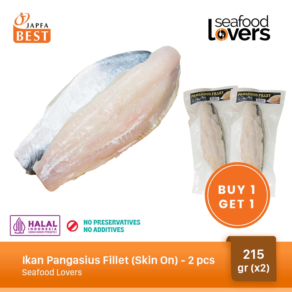 Fillet Ikan Pangasius Skin On Seafood Lovers 215gr - Buy 1 Get 1