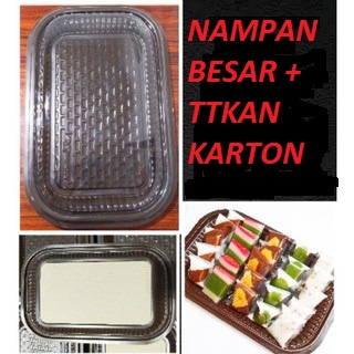 Mika Nampan Kue BESAR+TATAKAN alas dan tutup isi 10pcs