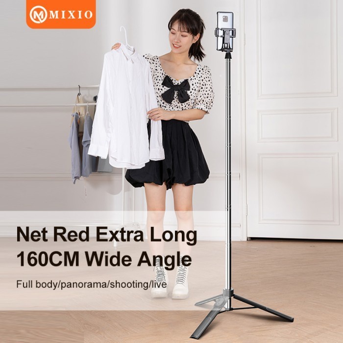 MIXIO A35 - 160CM Tongsis Bluetooth Selfie Stick Tripod with Remote BT