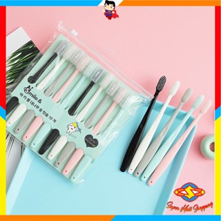 Image of SMS Sikat Gigi Dewasa 1 SET 10 PCS Toothbrush Double Care Sensitive Soft-Sweet Bee Sikat Gigi Nano Tech Sikat Gigi Medium Import Murah