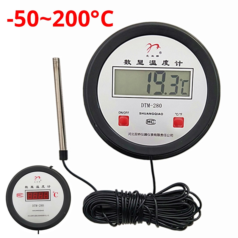 Digital Thermometer High Precision With Waterproof Probe DTM-280 -50~200C