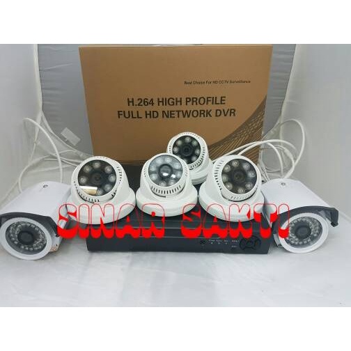 Paket Cctv 6 Camera 3Mp ( Komplit Tinggal Pasang )