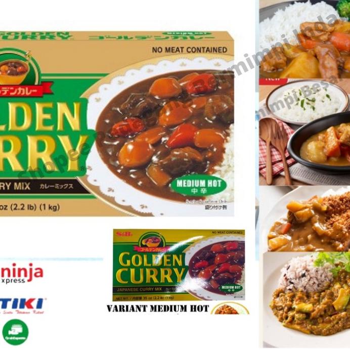 

➺ S&B Golden Curry 1Kg Medium Hot | Kari Blok | Kari Jepang ☛