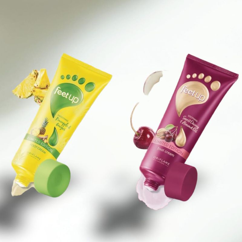 Feet Up Smoothing Pineapple &amp; Ginger Foot Cream /Soothing Sweet Cherry &amp; Almond Oil Foot Cream