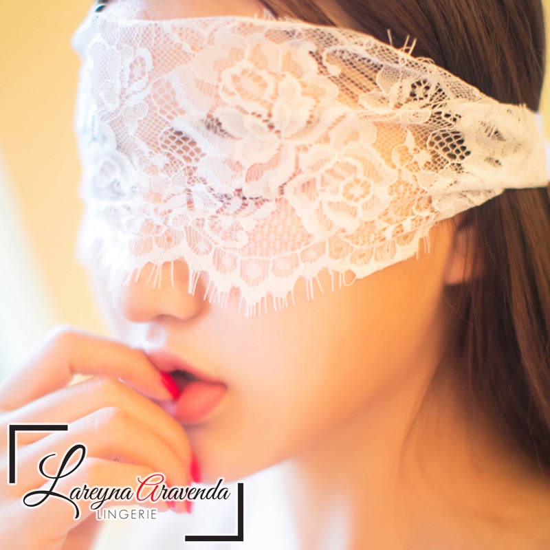 Lareyna Aravenda Masker Penutup Mata Renda Besar Untuk Aksesoris Pesta / Lingerie AL022