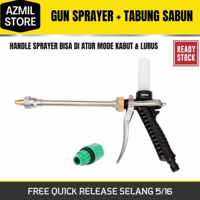 GUN / STIK SPRAYER CUCI MOTOR / MOBIL + TABUNG SABUN