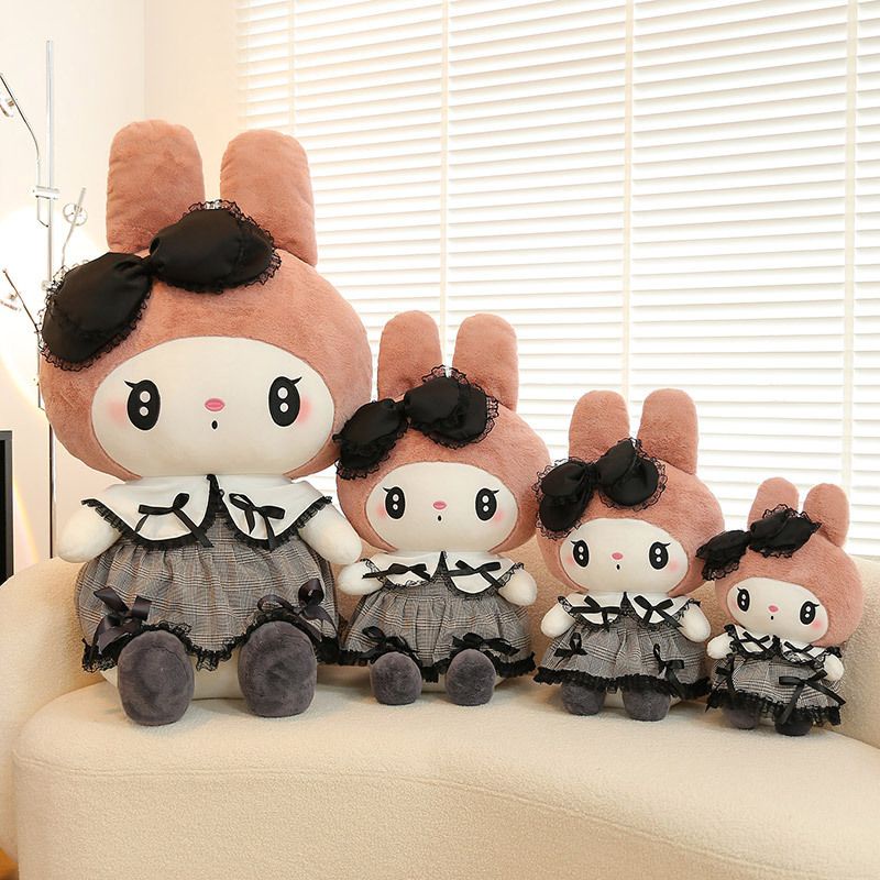 MAINAN BONEKA KUROMI MELODY GAUN HITAM DRESS LUCU PLUSH