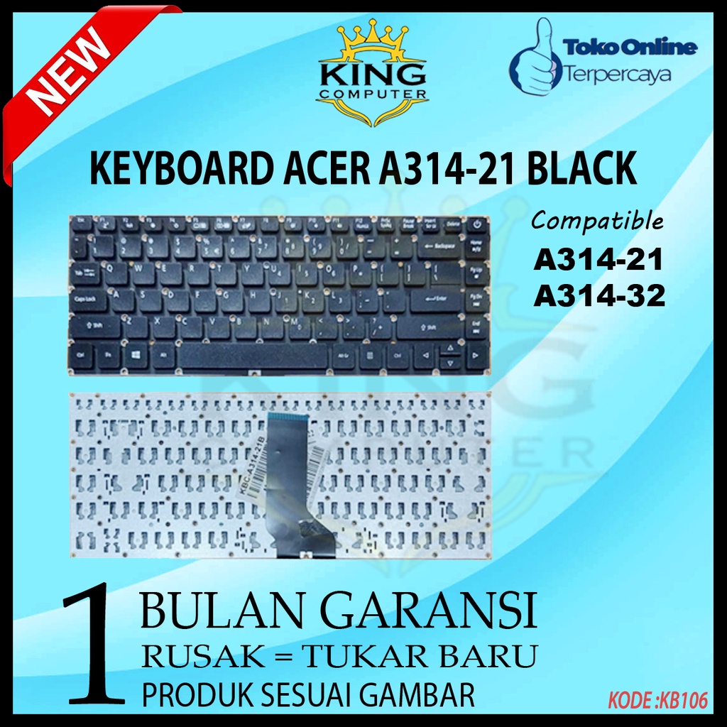 KEYBOARD ACER A314-21 BLACK