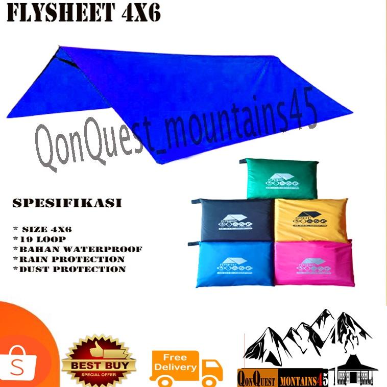 STOK TERBARU flysheet 4x6 bushcraft  bivak trap trend flysheet 6x4 tutup tenda / flysheet 4x6 watero