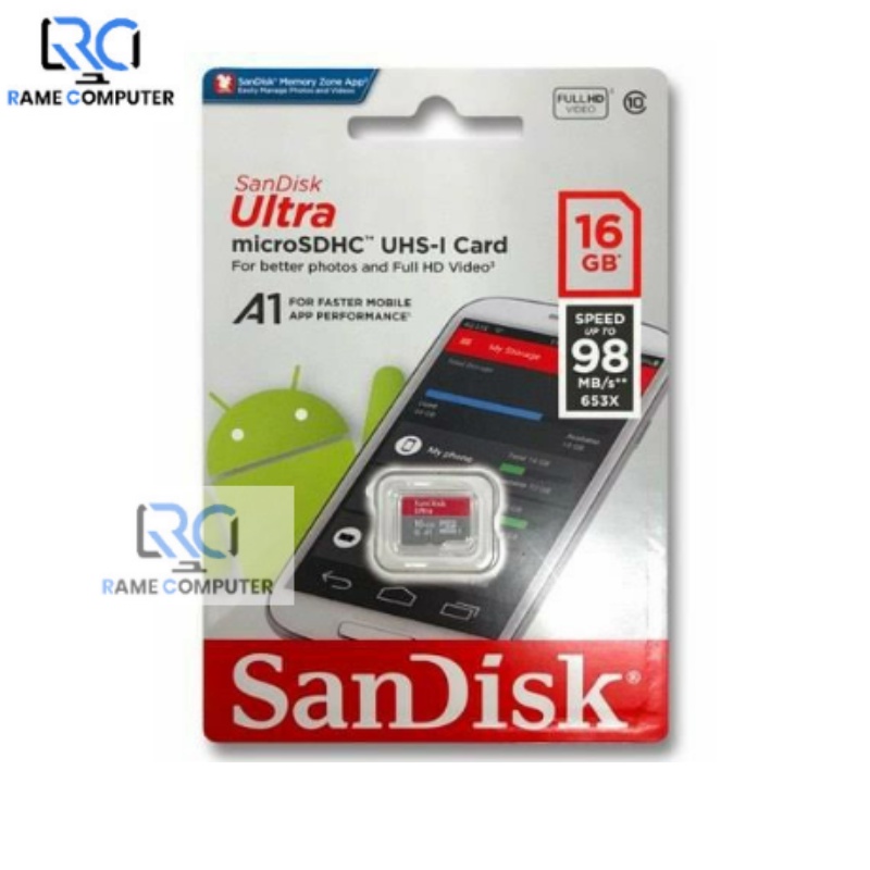 Original MicroSD SanDisk Ultra A1 16GB - Memori Micro Sd Card