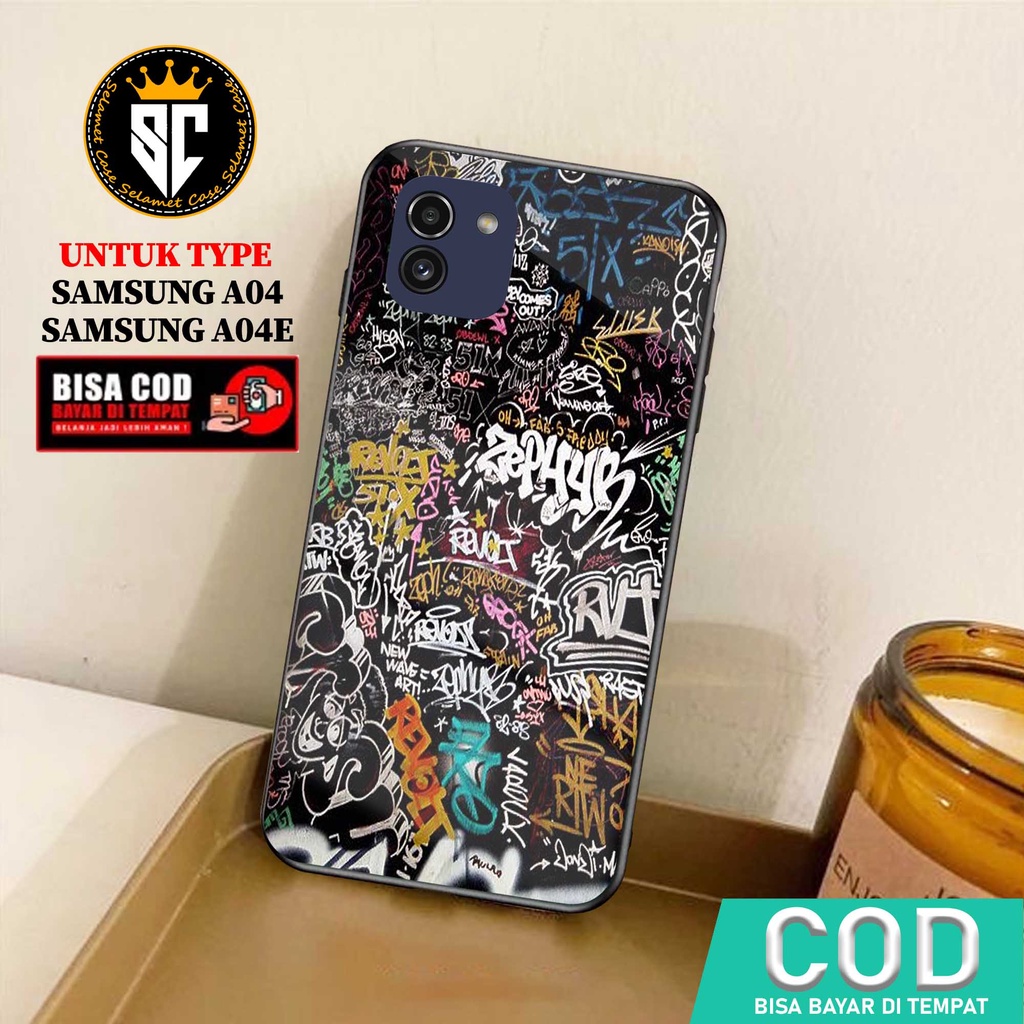 Case Samsung A04 A04E Casing Samsung A04 A04E Selamet Case [GFTY] Softcase Glass - Hardcase Glossy -