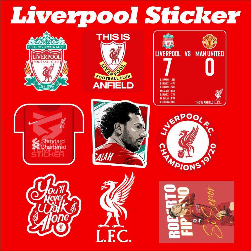 Stiker bola Liverpool Vinil Glosi Murah Aesthetic