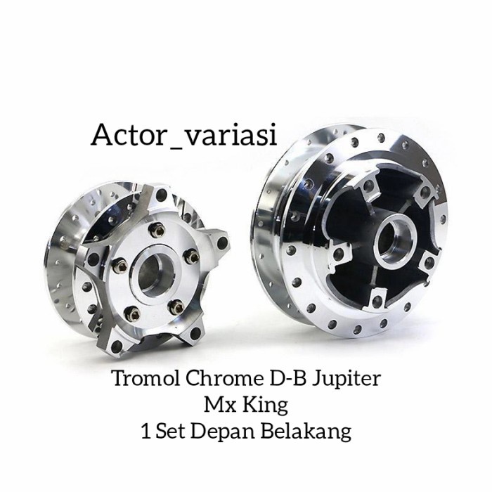 Ori Tromol Chrome Jupiter Mx King 1Set Depan Belakang Yamaha Mx King#Mx