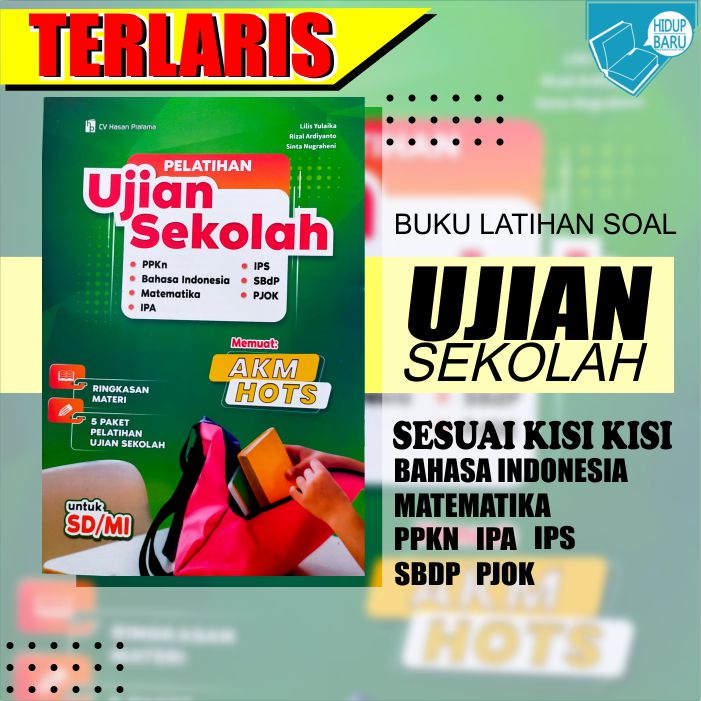 Buku kumpulan Latihan Pelatihan soal US ujian sekolah SD MI kelas 6 maestro AKM Hots