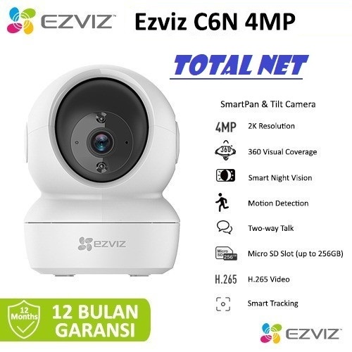 Ezviz C6N 4MP CCTV Ezviz Smart Wifi Pan Tilt Camera 4MP