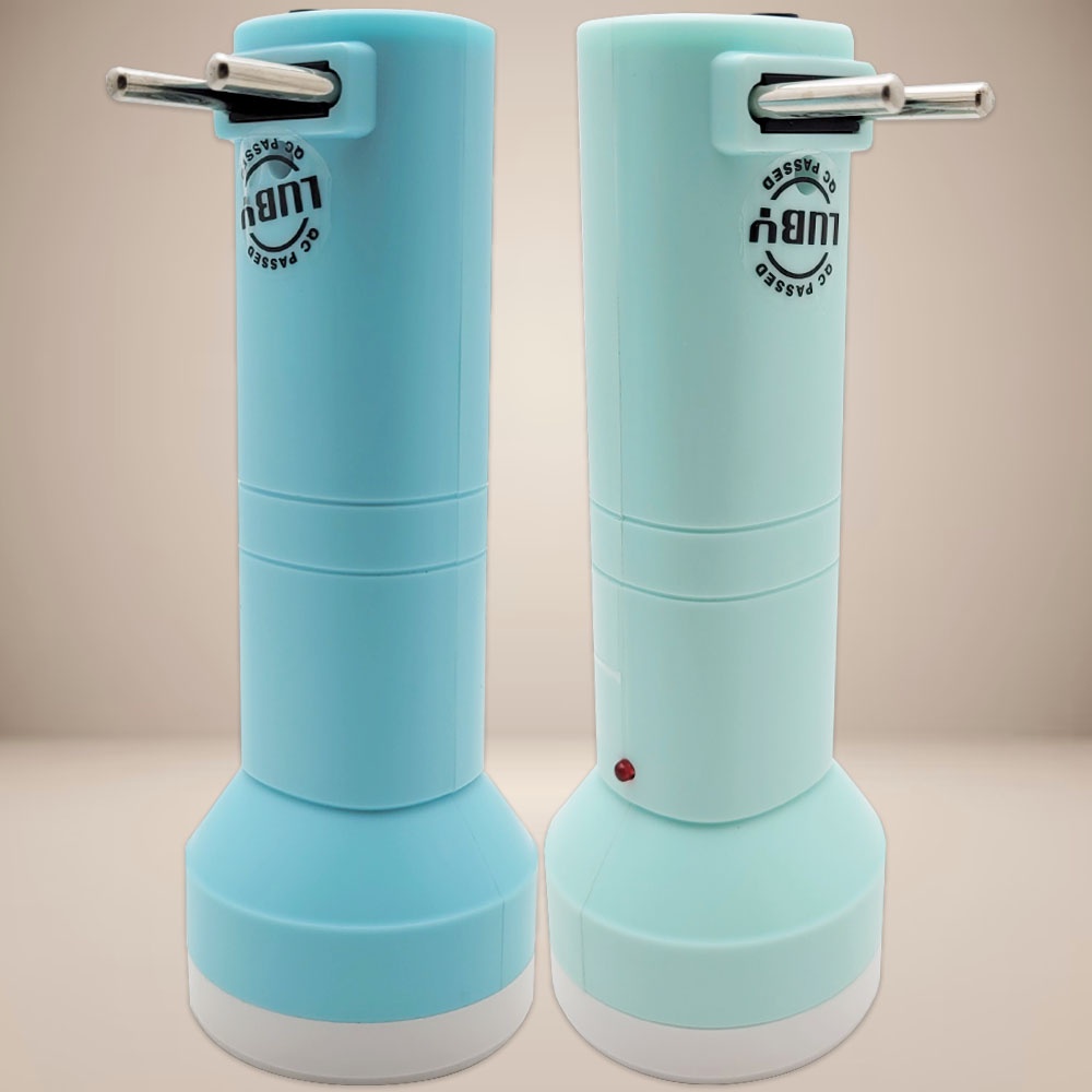 Lampu Senter Luby L8913C Cahaya Putih - Premium Edition 2 Lampu  - Lampu serbaguna Depan Terang 3watt + COB RANDOM