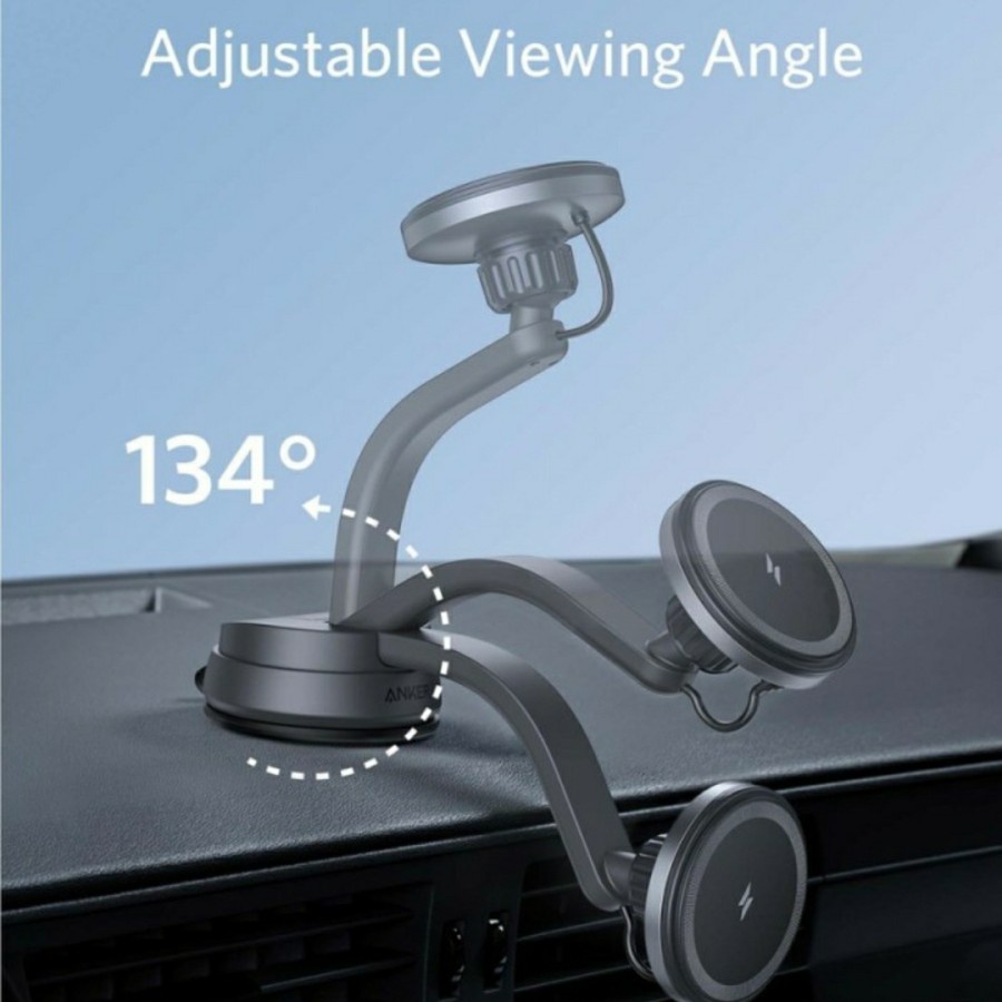 Anker 613 Magnetic Wireless Car Charger MagGo Dual Port USB-C - B2930