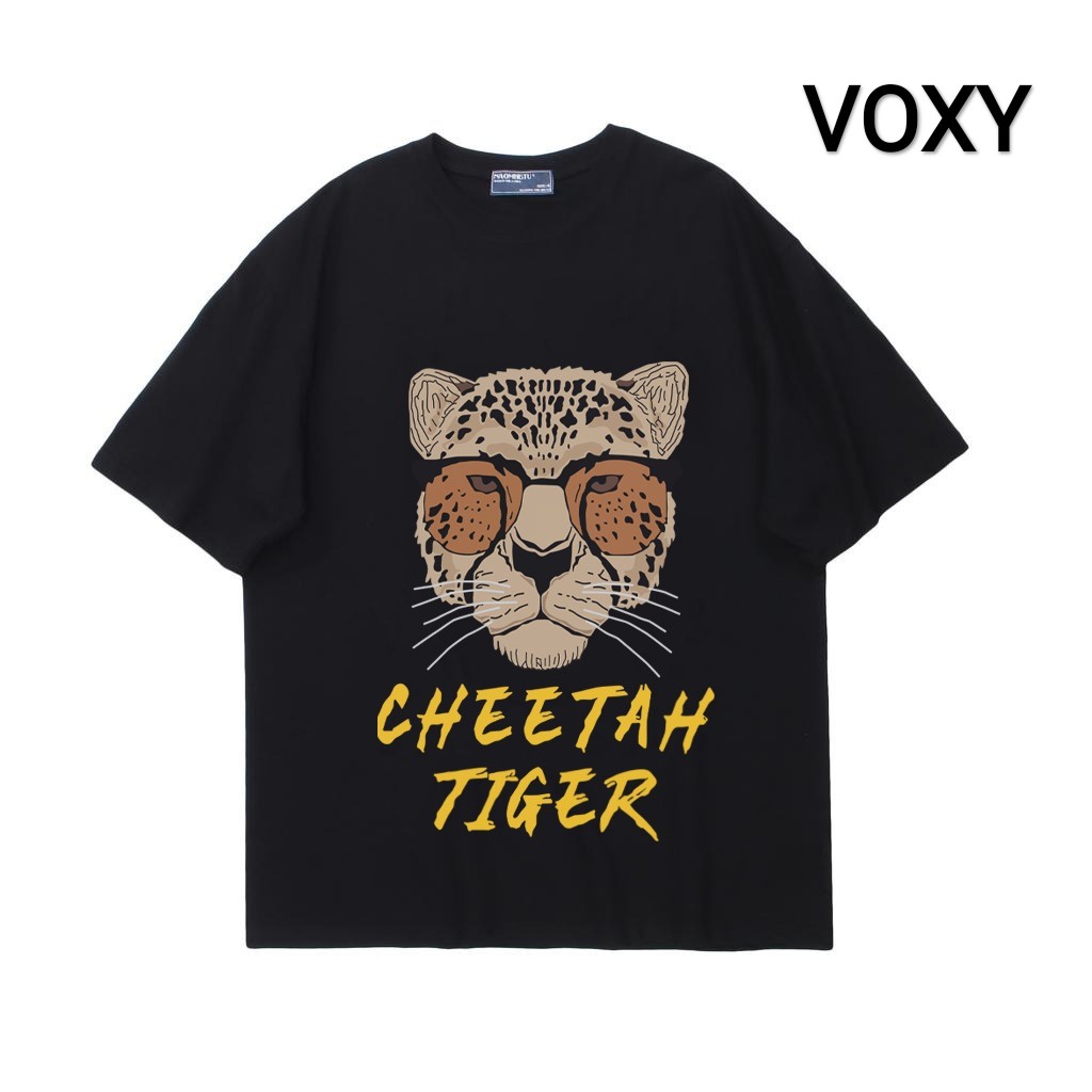 Mokokomo Kaos T-shirt Cheetah Oversize Atasan Oversize Unisex