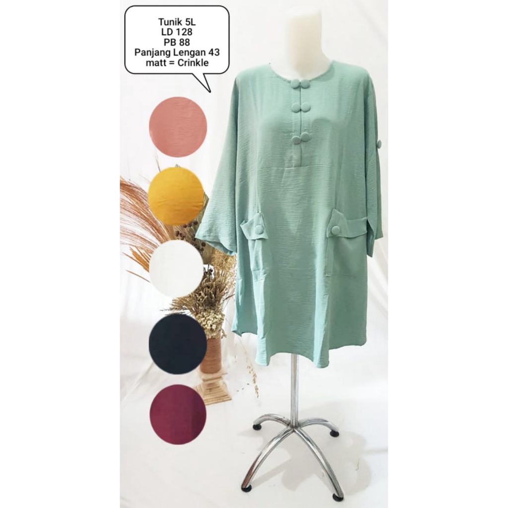 Baju wanita size jumbo / Tunik Jumbo / Tunik jumbo kekinian / tunik jumbo crinkle / Baju Big size / 
