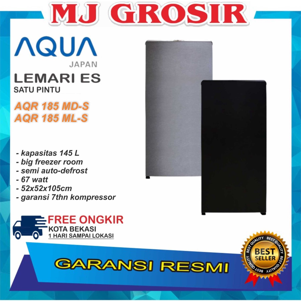 KULKAS AQUA JAPAN AQRD 185 MDS/MLS LEMARI ES 1 PINTU