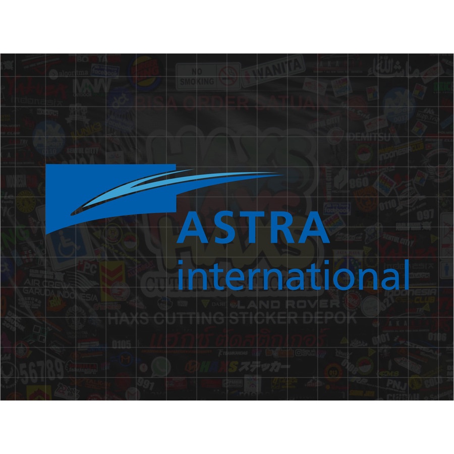 Cutting Sticker Astra International V2 Ukuran 12 Cm Untuk Motor Mobil