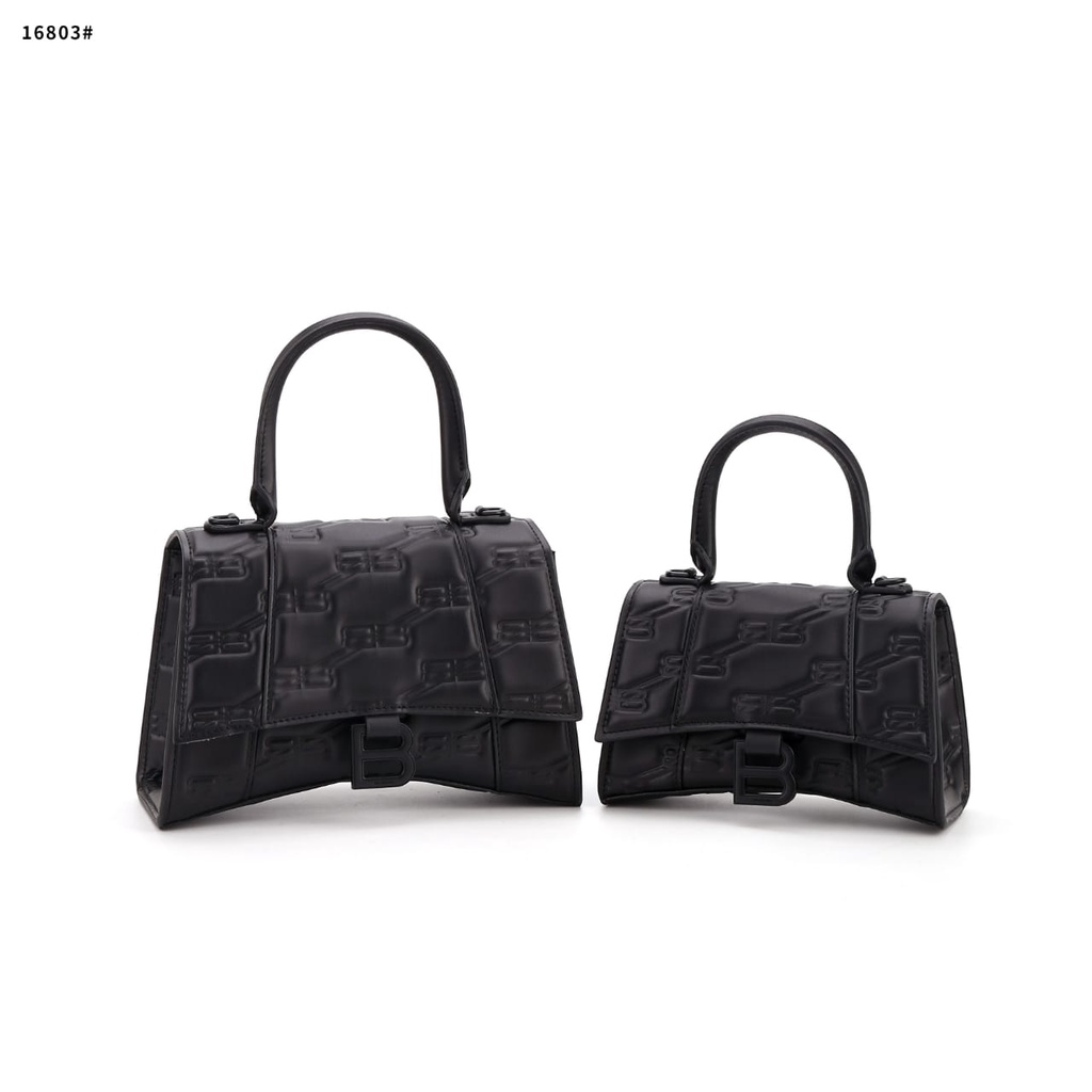 S BB-Mono Mini Padded Leather Bag's Black Hardware 16803